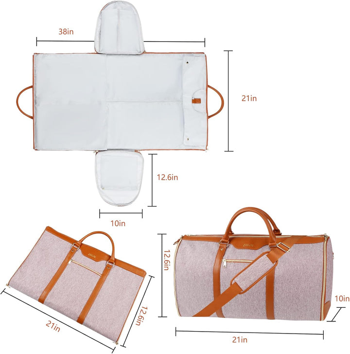 Kleidersack für Reisen, Handgepäck-Kleidersack, 3-in-1 hängender Koffer, Anzug, Wochenend-Reisetasch