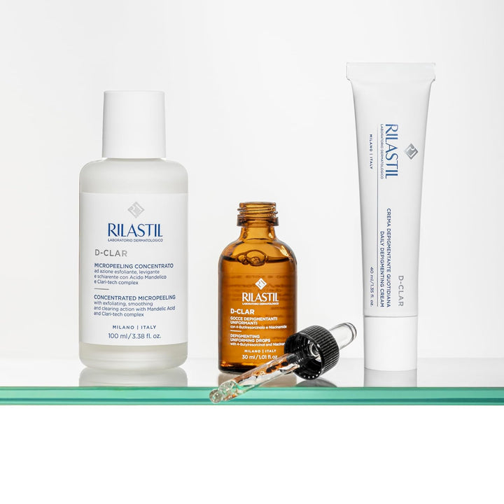 Rilastil D-Clar Fluid Depigmenting Face Cream, Anti-Makel-Behandlung, strahlende und homogene Haut,