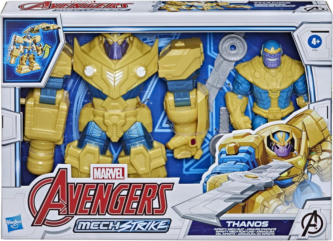 Marvel Avengers Mech Strike 9-inch Action Figure Toy Infinity Mech Suit Thanos And Blade Weapon For