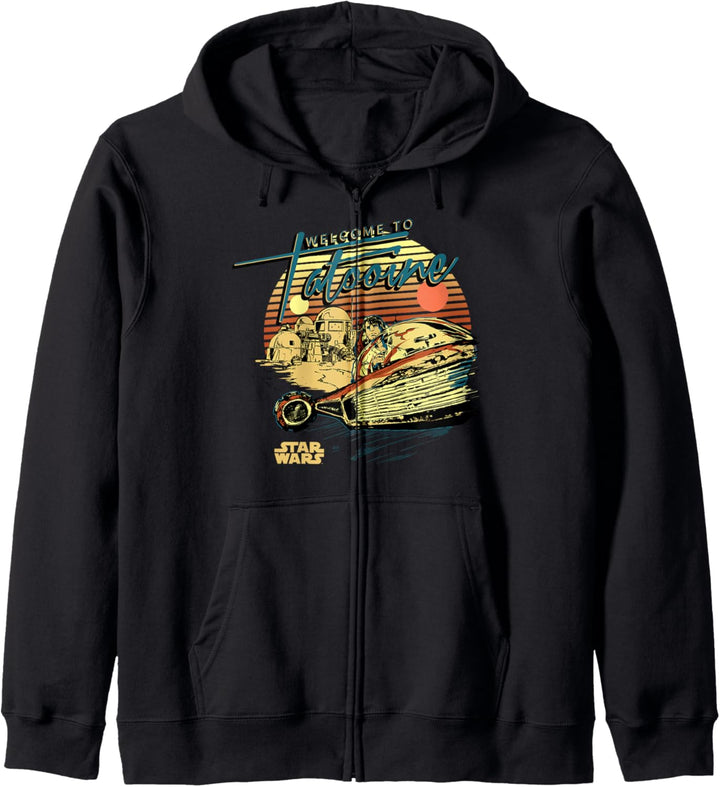 Star Wars Welcome To Tatooine Luke Skywalker Poster Kapuzenjacke