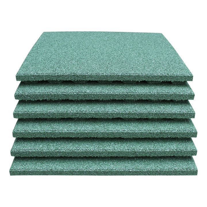 6x Fallschutzmatte 50x50x4cm Grün Yoga Training Turnmatte Indoor Outdoor Fitness Workout