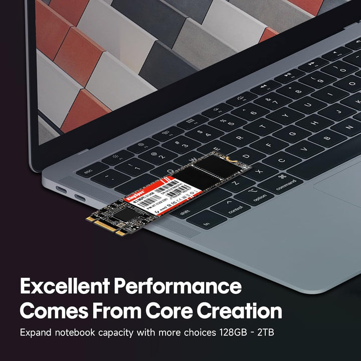 KingSpec 512GB M.2 SSD 2280, Interne Solid State Hard Drive-SATA iii 6Gb/s, M2 NGFF Disco Duro für D