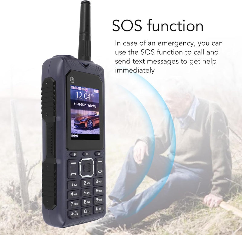Entsperrtes Senioren-Handy 2G Retro Vier-Karten-Vier-Standby-2400-mAh-Akku Groötasten-Handy mit Ante