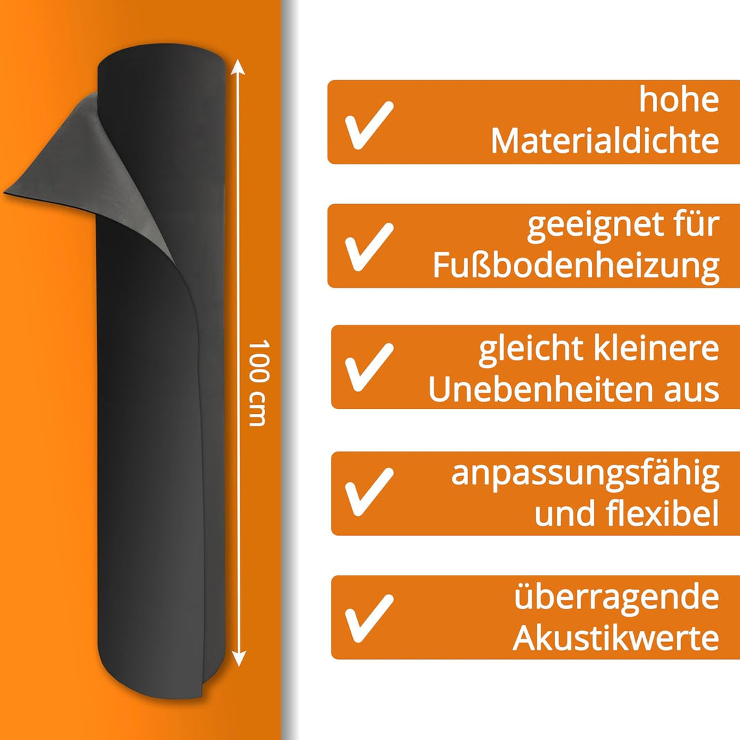 uficell Multisound Akustik Trittschalldämmung für Parkett- und Laminatböden - Trittschallverbesserun
