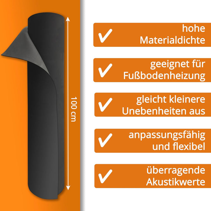 uficell Multisound Akustik Trittschalldämmung für Parkett- und Laminatböden - Trittschallverbesserun