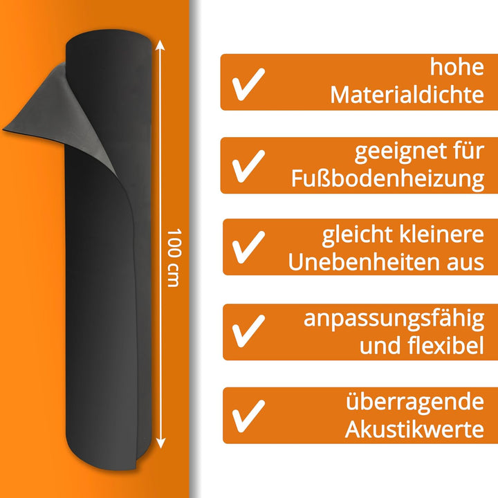 uficell® Multisound Akustik Trittschalldämmung für Parkett- und Laminatböden - Trittschallverbesseru