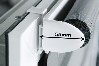 DecoProfi DR10115160 Duo-Doppelrollo mit Klemmträger/fix, Textil/System Breite 111 und 115 cm, weiss