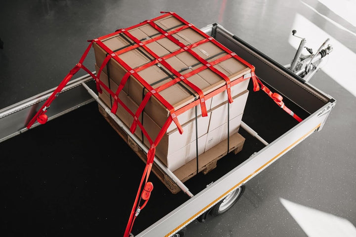 lasiprofi Zurrnetz für Kisten und Paletten 1,30 x 0,90 Meter Rot