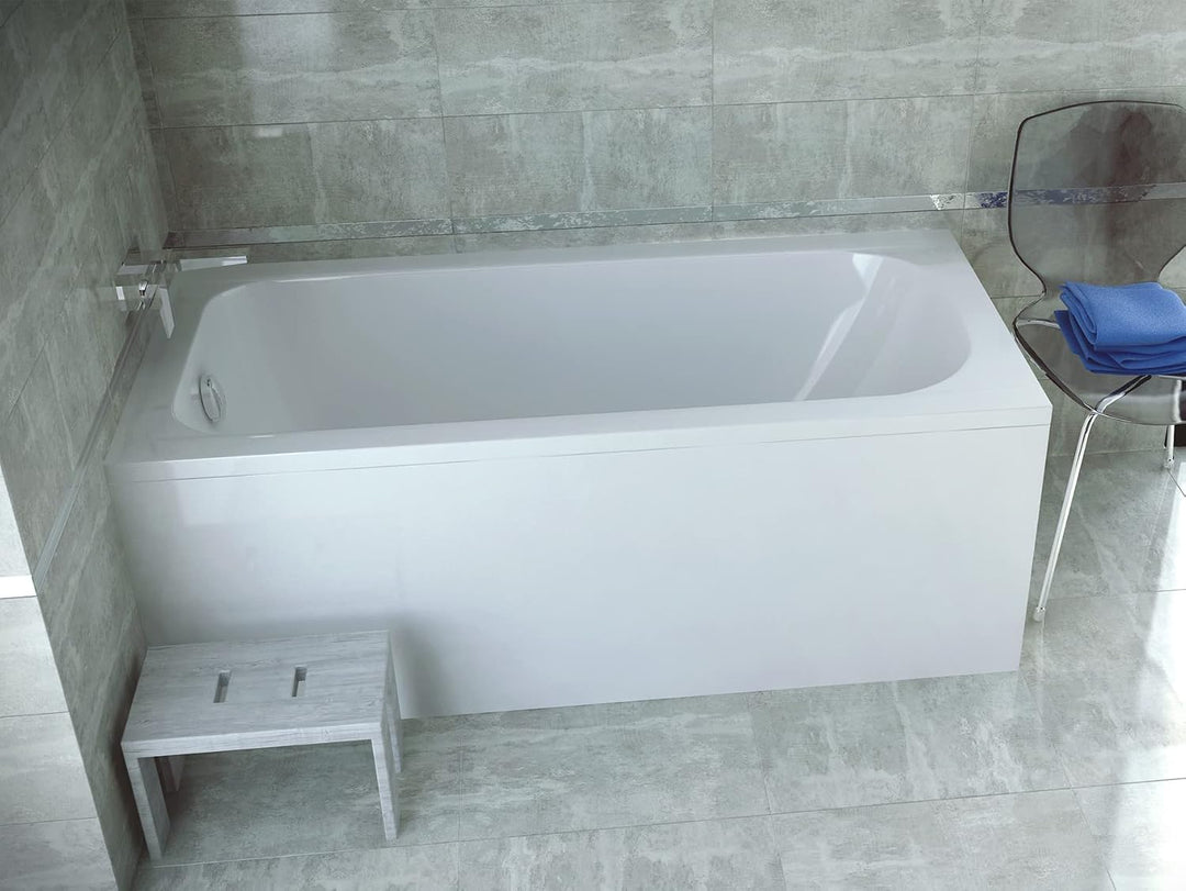 KOLMAN Badewanne CONTINEA Rechteck 140x70 mit Wannenträger, Ablaufgarnitur und Füssen Komplettset 4i