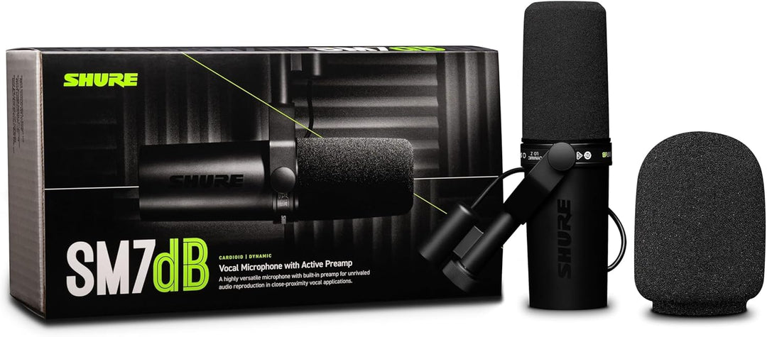 Shure SM7dB Dynamisches Sprach-und Gesangsmikrofon mit integriertem Vorverstärker & TC Helicon GoXLR