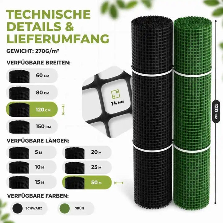 Florade® HD-PE-Kunststoffzaun | Robust &amp; witterungsbeständig vielseitig einsetzbar | Attraktive Farb