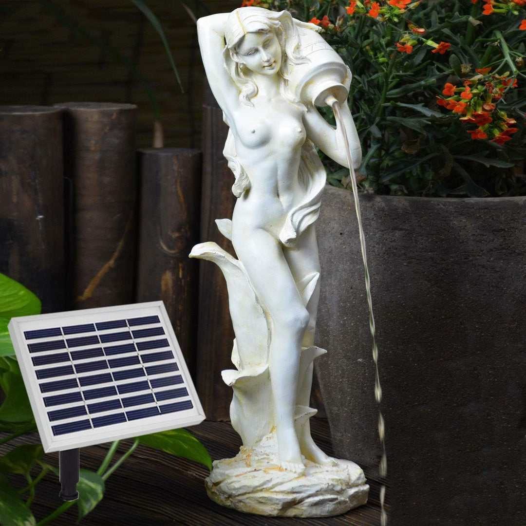 Amur Garten Brunnen Solar Teichpumpe Solar Springbrunnen Gartenbrunnen Solar Wasserspiel Knabe mit H