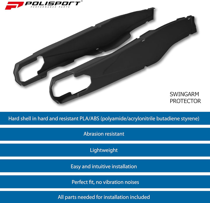 Polisport 8456500001 Schwinge Schutz für KTM SX/SX-F/XC/XC-F (13-18), Schwarz, 100 Stück
