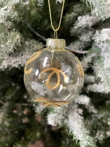 MC-Trend 12er Set edle Luxus Glas Weihnachtskugeln Ø 6cm Weihnachtsbaum Kugeln Christbaumkugeln Weih