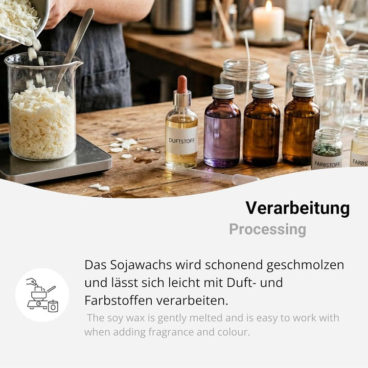 Sojawachs Flocken 22,68 kg (50 lbs) NatureWax® C-3 natürliches Wachs für Kerzen giessen Kerzenwachs