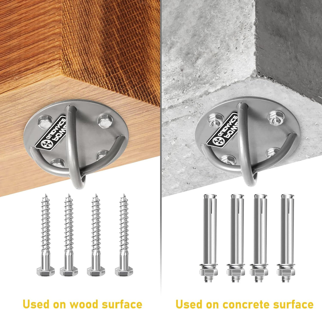POWER GUIDANCE Hook Wandhaken Deckenanker -Ceiling Anchor Wandhalterung für Aufhängegurte, Gymnastik
