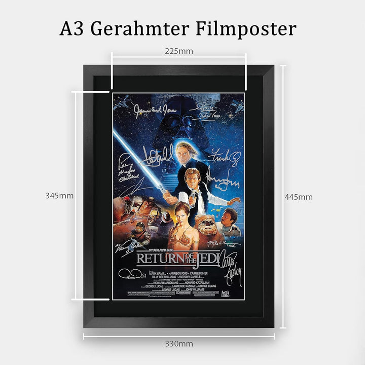 HWC Trading Star Wars Return Of The Jedi A3 Gerahmte Signiert Gedruckt Autogramme Bild Druck-Fotoanz