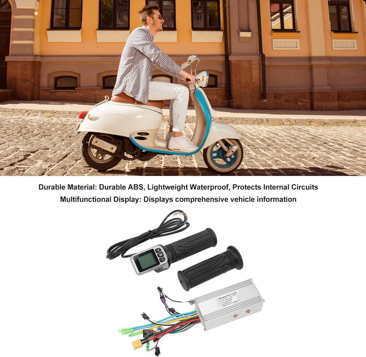 BuyWeek Elektrofahrrad Brushless Motor Controller Kit, 36V 48V 1000W 38A Sinuswelle Controller 124DX