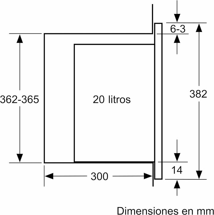 Balay 3CG5172N2 Mikrowelle, elektronisch, ohne Rahmen, 38 cm, 20 l, 5 F, Aqualisis, Ap. links, 8 Rez