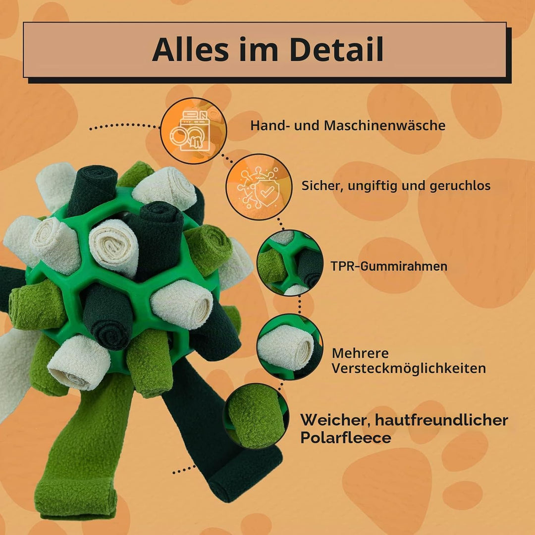 Schnüffelball für Hunde, Schnüffelteppich Schnüffelspielzeug Interaktive Hundespielzeug tragbarer Ha