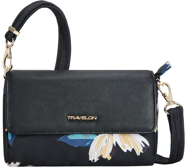 Travelon Addison Gürteltasche, Diebstahlschutz, umwandelbar, mit Blumenmuster, Einheitsgrösse Multic