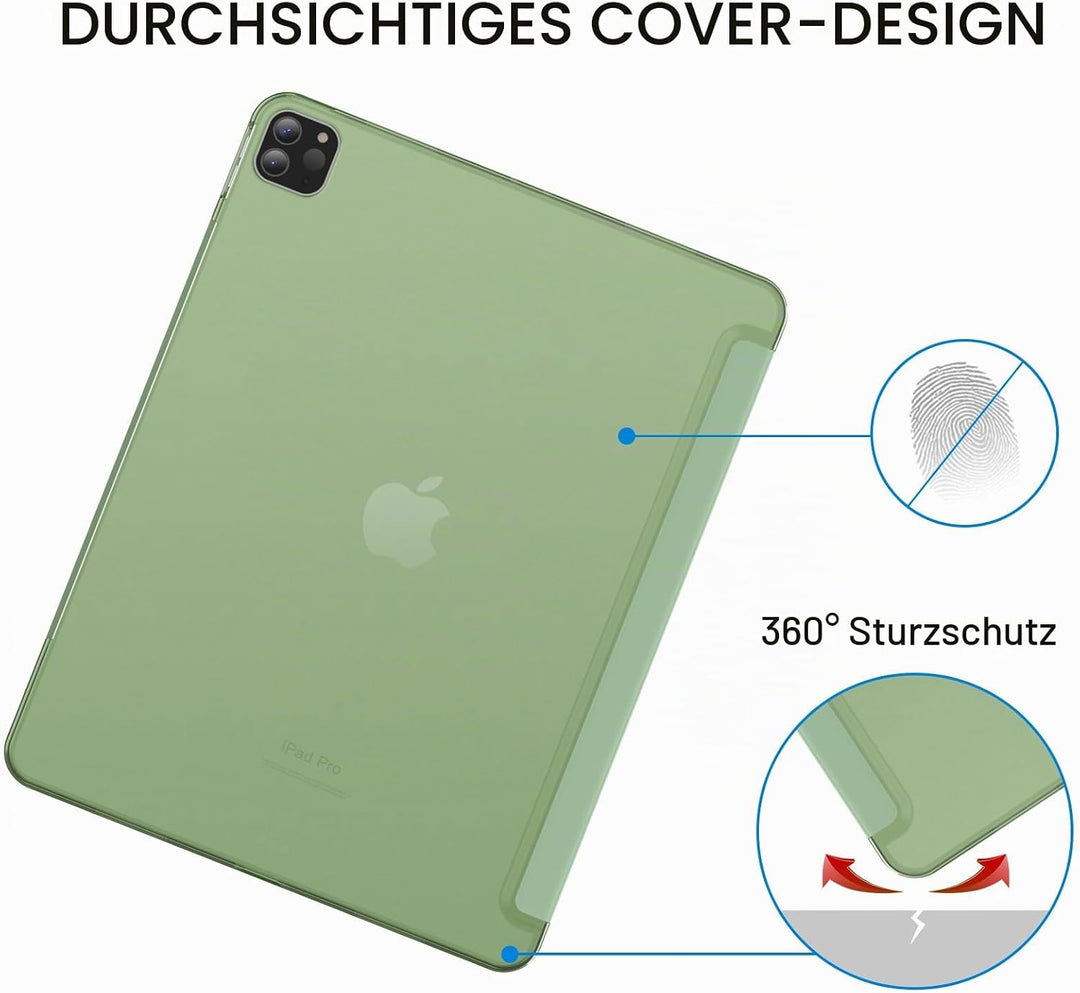JETech Hülle für iPad Pro 12,9 Zoll (6./5. Generation, Modell 2022/2021), Unterstützung Pencil Aufla