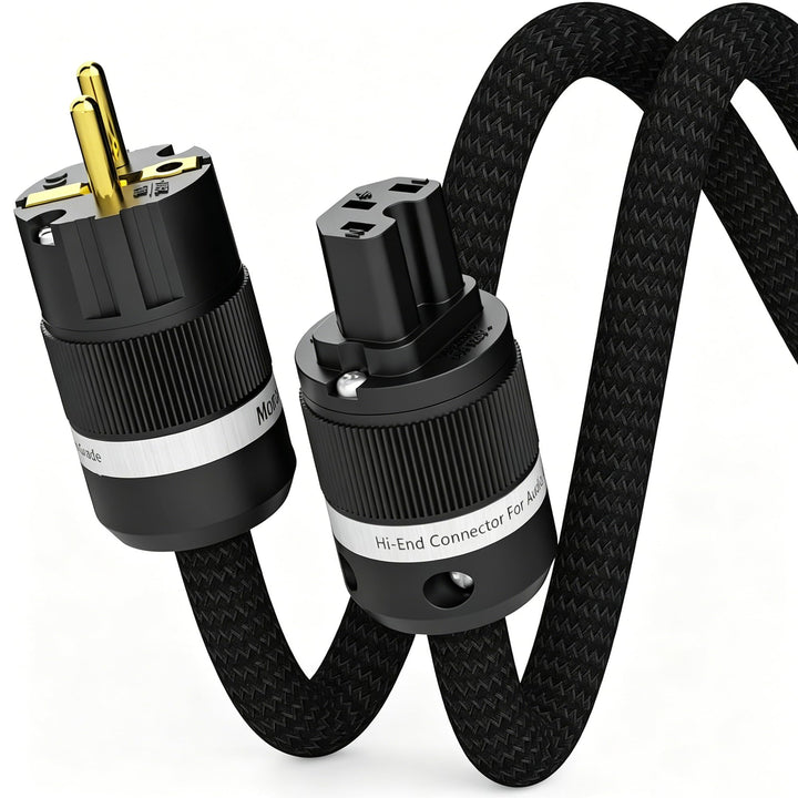 Monosaudio P903 HiFi High-End Netzkabel 2.5 Sq, audiophiles Stromkabel 2 m mit OCC Kupferabschirmung