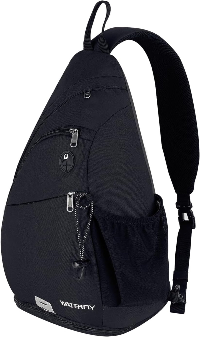 WATERFLY Sling Bag Crossbody Backpack Schulterrucksack mit verstellbarem Schultergurt Perfekt für Ou
