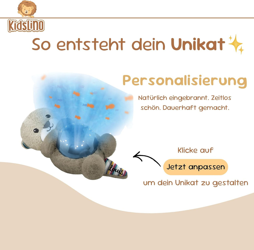 Personalisierter Sternenlicht Projektor Otto – Baby Einschlafhilfe & Nachtlicht Kinder – Beruhigende