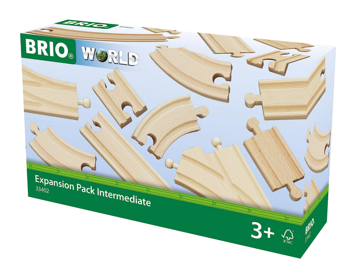 BRIO Bahn 33402 - Mittleres Schienensortiment Single