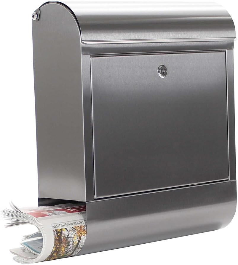 Profirst Briefkasten Mail PM 730 Edelstahl Zylinderschloss BxH 38,5x43,5cm Befestigungsmaterial Zeit