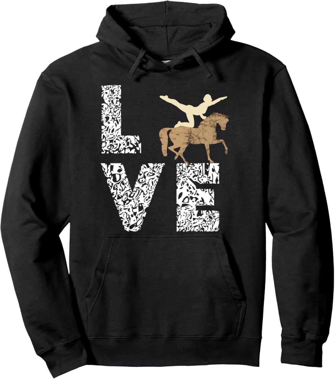 Voltigieren Pferde Akrobatik Gymnastik Turner Reiter Reiten Pullover Hoodie