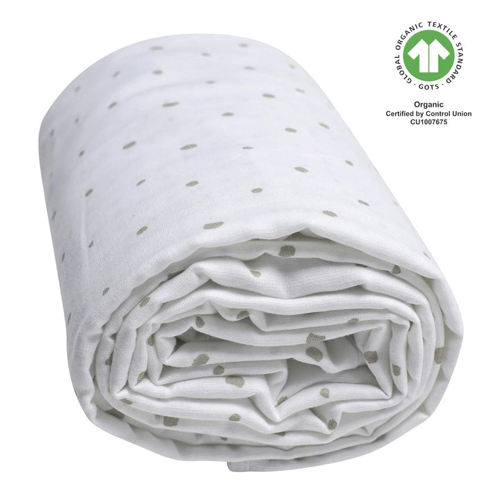 Babydecke GOTS zertifiziert aus BIO-Baumwolle, 2-lagig, 130 x 130 cm - Kleckse grau und schwarz Klec