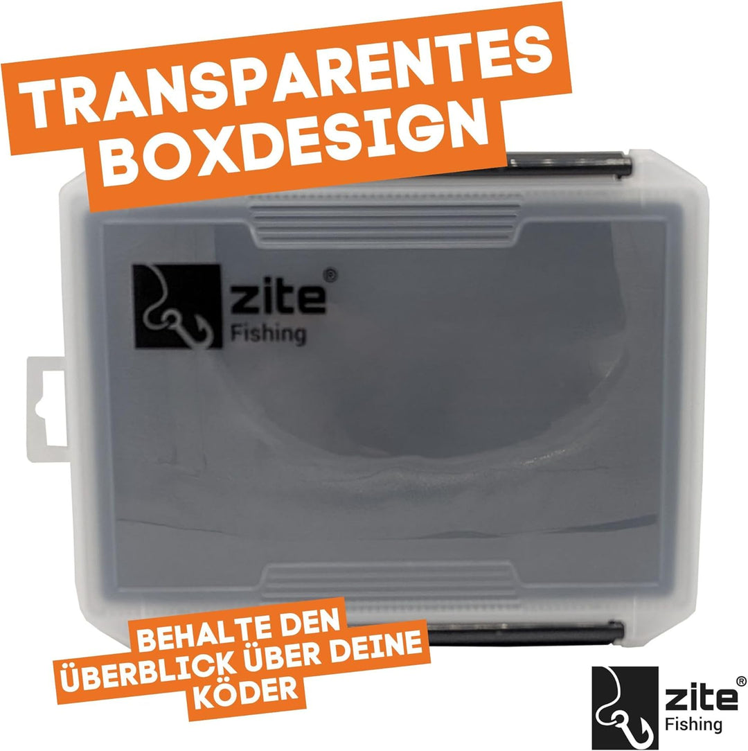 Zite Fishing EVA Tackle-Box 25,5x19,5x3,5cm | Köderbox EVA-Schaum-Einlage Geschlitzt | Top für Spoon