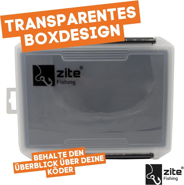 Zite Fishing EVA Tackle-Box 25,5x19,5x3,5cm | Köderbox EVA-Schaum-Einlage Geschlitzt | Top für Spoon