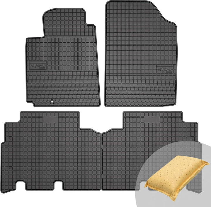 FROGUM EL Toro Gummimatten Ganzjähriges-Set von Autofussmatte Auto Fussmatten für Toyota Yaris Verso