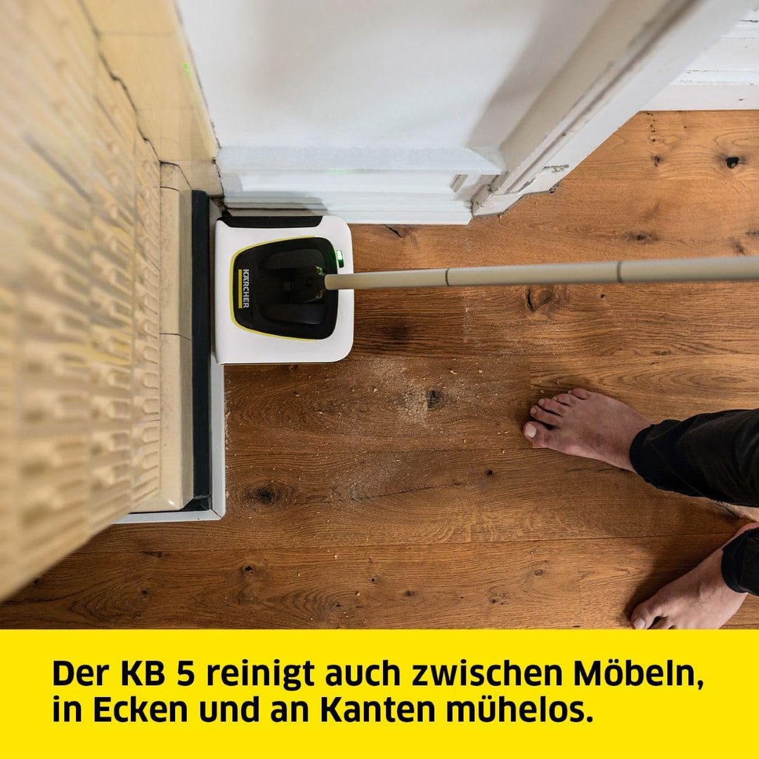 Kärcher Akku-Besen KB 5, elektrischer Besen für die schnelle Bodenreinigung, Lithium-Ionen-Akku, Akk