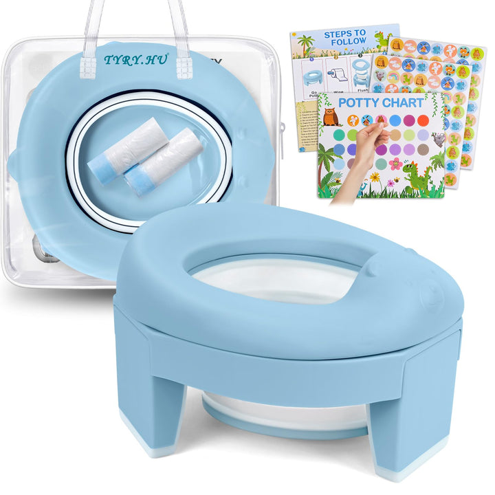 Toilettensitz Kinder,Töpfchen Training Sitze,Reisetöpfchen 3-IN-1 Unterwegs Potty Seat Baby Faltbare