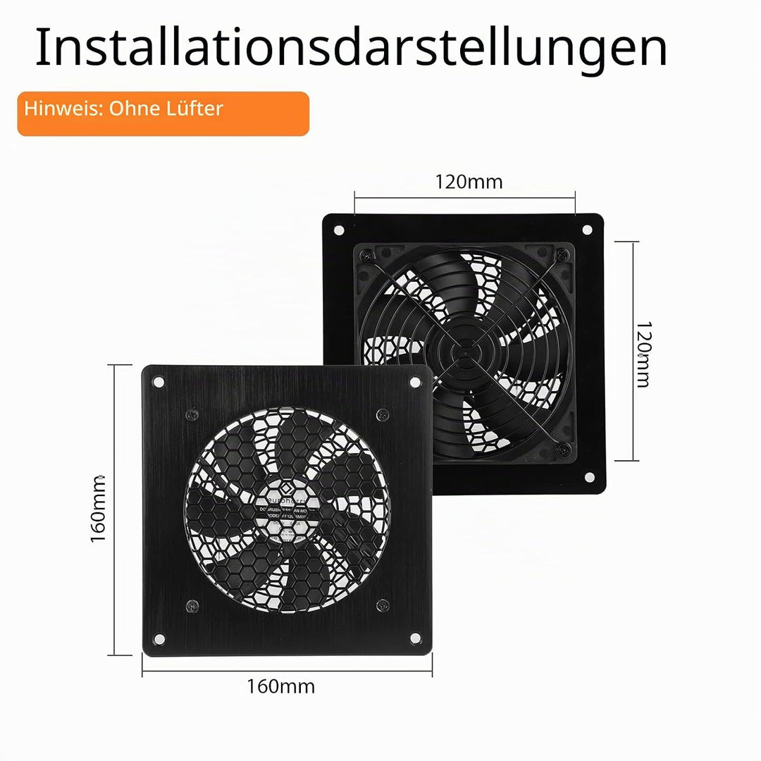Euroharry Lüftungsgitter 120mm Lüfterabdeckun ，für PC, Computer, AV, elektronische Schränke, (Gebürs