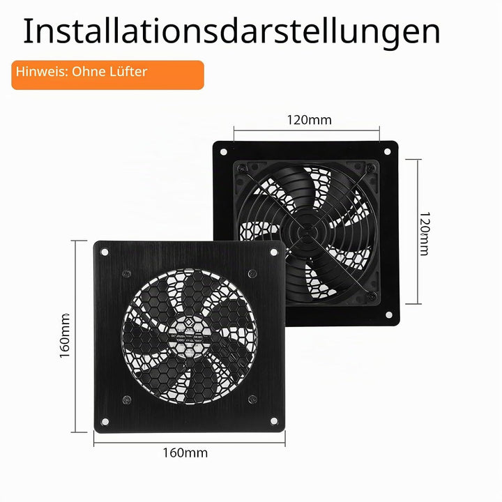 Euroharry Lüftungsgitter 120mm Lüfterabdeckun ，für PC, Computer, AV, elektronische Schränke, (Gebürs