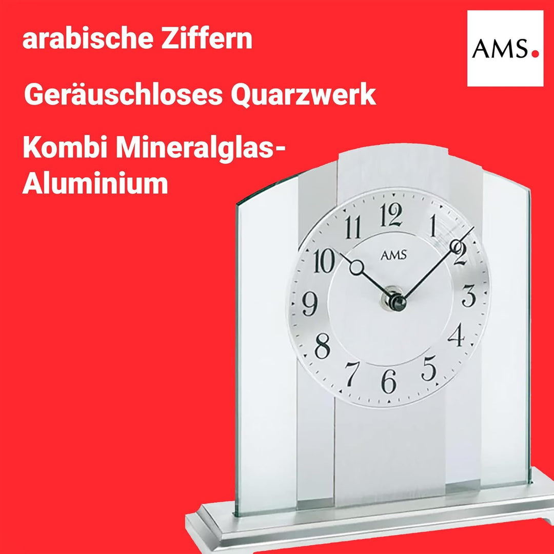 AMS Moderne Tischuhr mit Quartzwerk, batteriebetrieben - Modern Style 1120