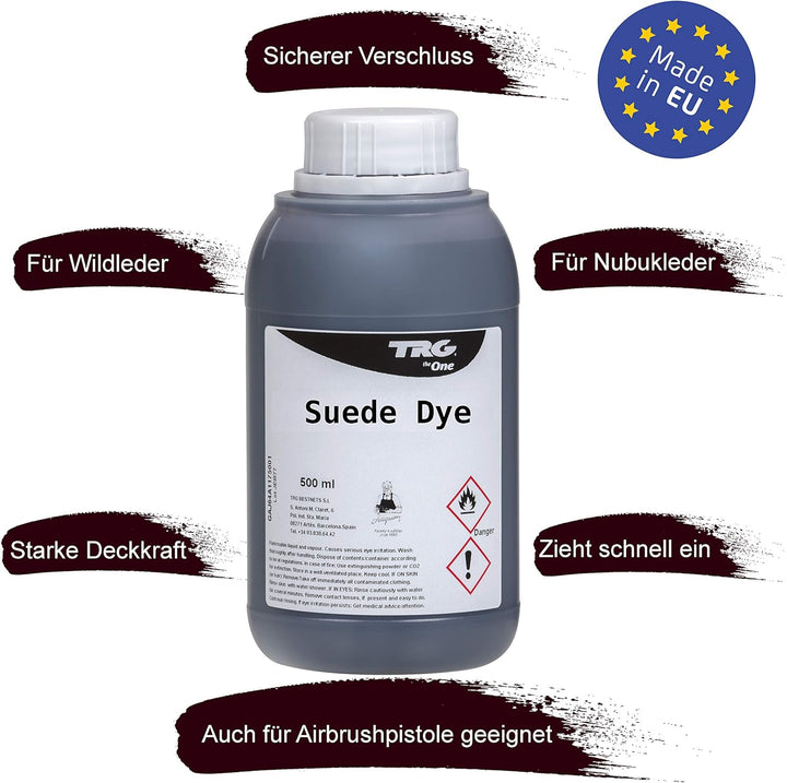 TRG the One Suede Dye, Durchdringende Tinte für Wildleder, Braun (106 Dark Brown), 500 ml