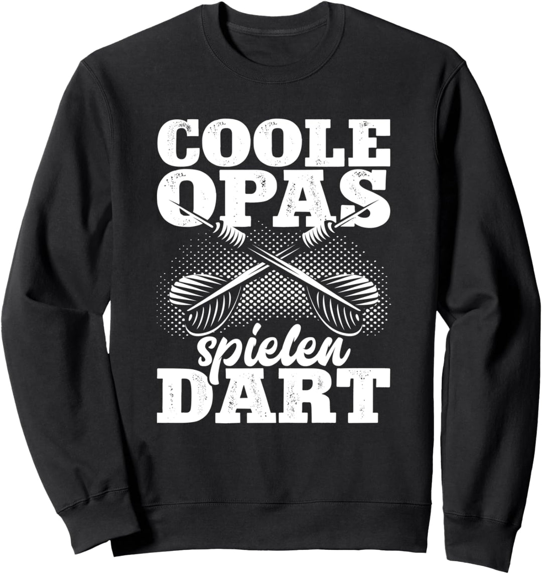 Coole Opas Spielen Dart Dartspieler Dartscheibe Darts Opa Sweatshirt