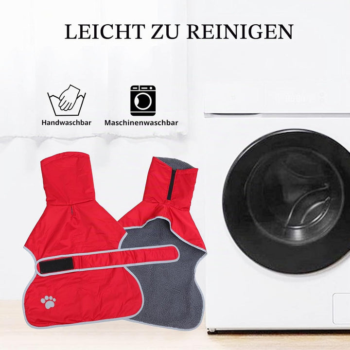 Geyecete Hunde Wintermäntel fur Windhund,Hundejacken mit plüschfutter,Wasserdichter Regenmantel Wind