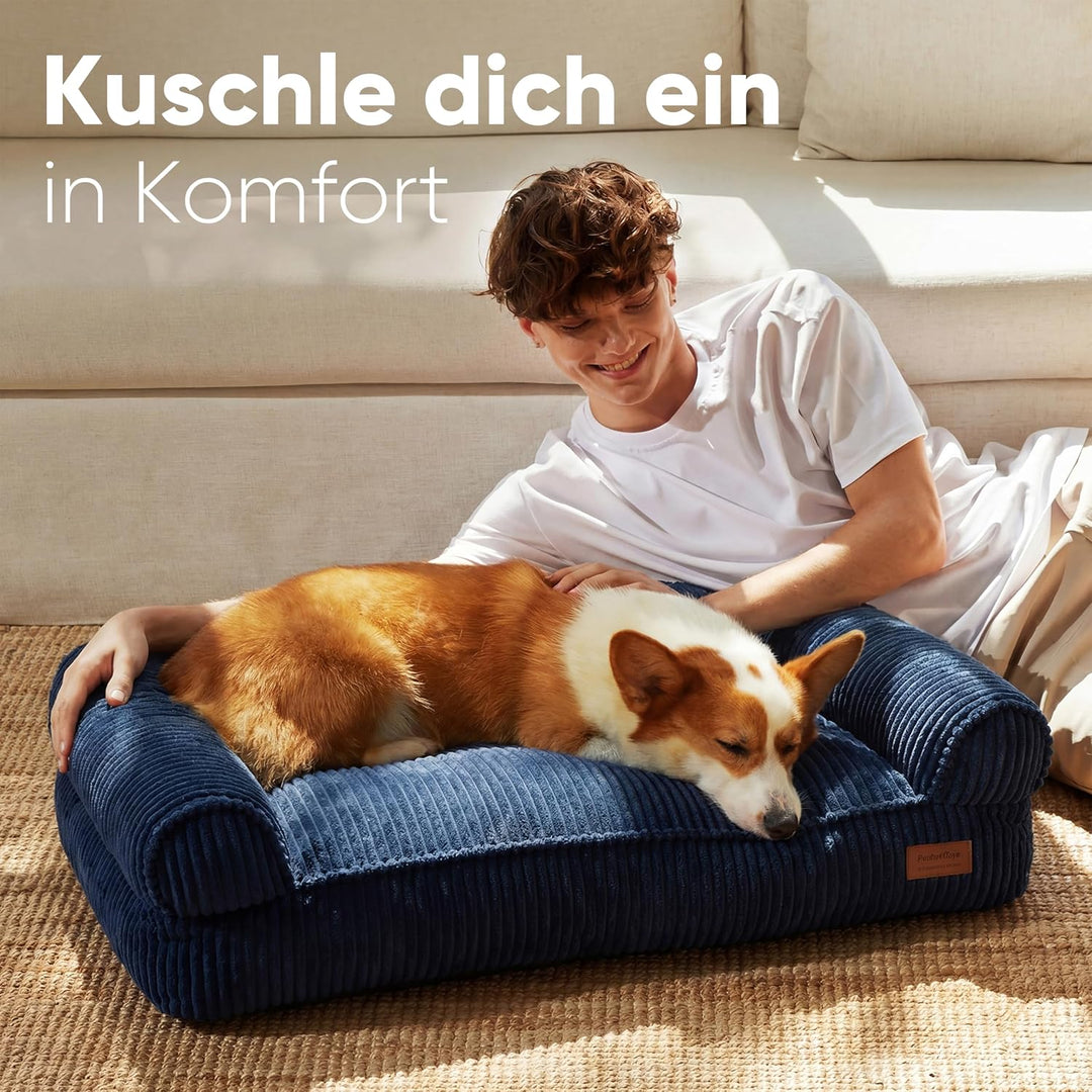 FUKUMARU Hundebett für grosse Hunde, Flauschiges &amp; Hundesofa mit wasserabweisender TPU-Schicht, Cord