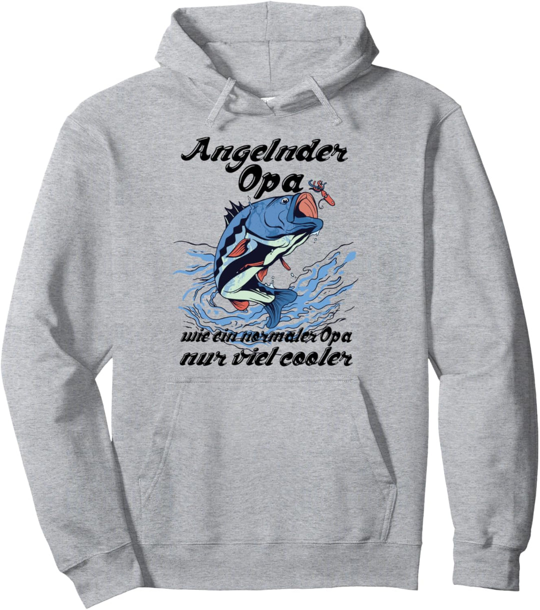 Fischer Angler Angel Opa Enkel Fischen Pullover Hoodie