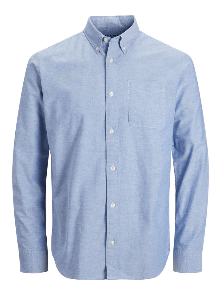 JACK & JONES Brook Check Oxford Shirt S Cashmere Blue/Fit:slim Fit, S Cashmere Blue/Fit:slim Fit