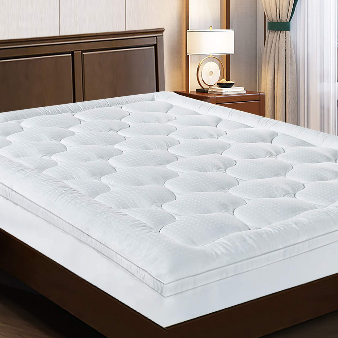 EASELAND Extra Dicke Queen-Size-Matratzenauflage, flauschig, Kissen-Oberseite, Matratzenschoner, Bau