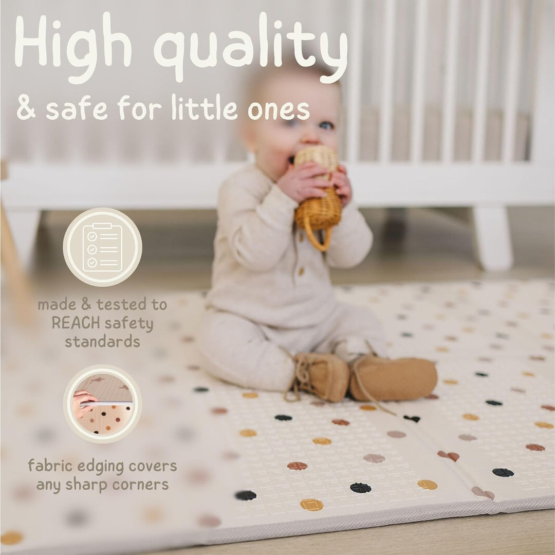 Bubba Bear Babymatte Kindermatte Baby Spielmatte 200x150x1cm, Wendefähige und ungiftige Dicke Faltba