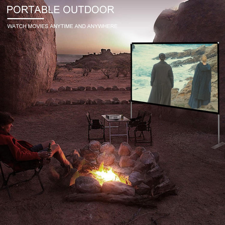 Projektion Leinwand mit Stand 80 Zoll HD 4K Outdoor Indoor Projector Screen Schnelles Falten Tragbar
